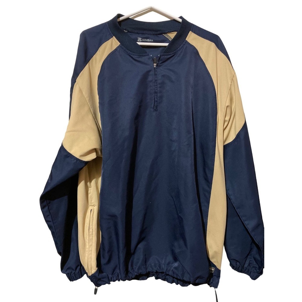 Boombah Blue Mens Popover Pullover Jacket Long XXL